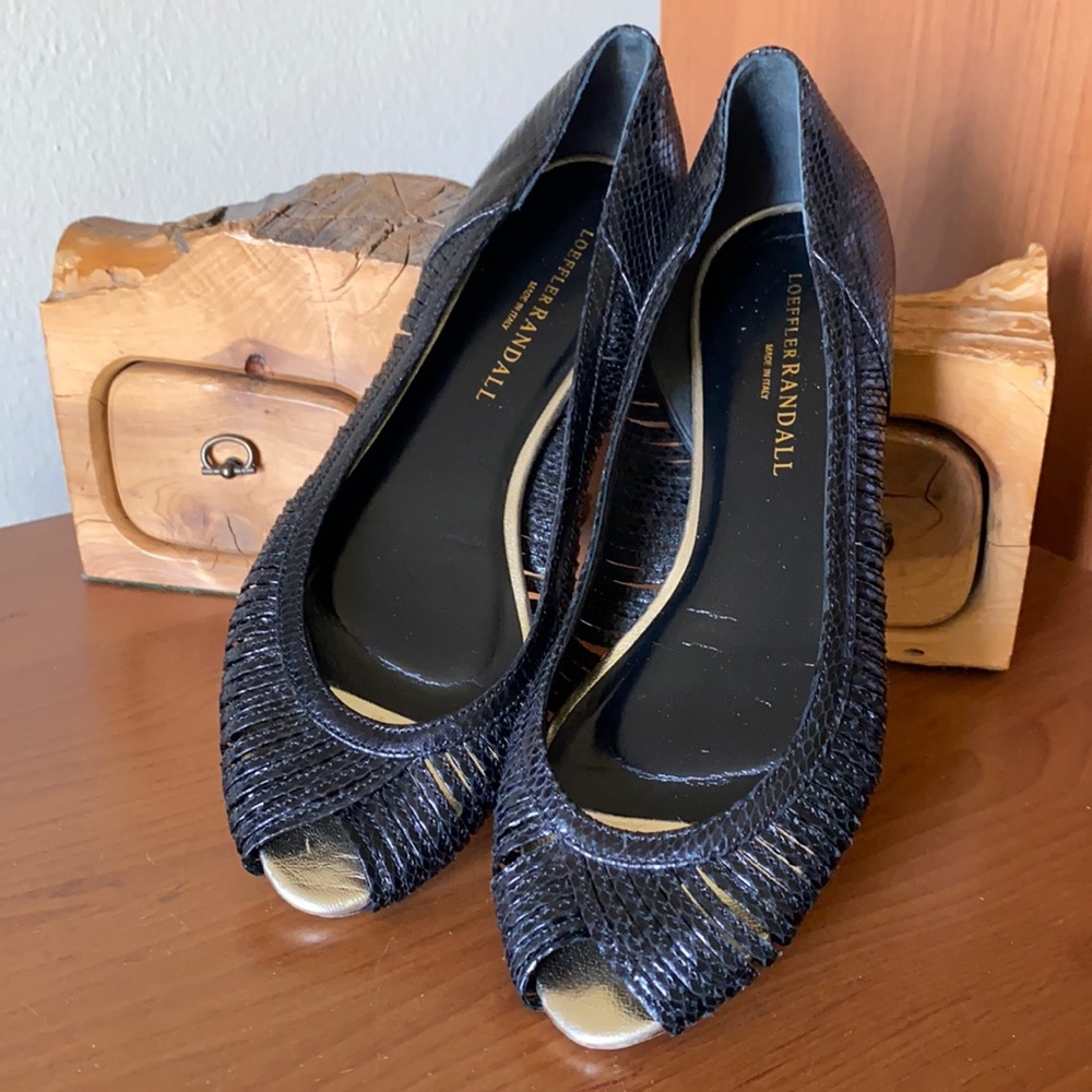 Loeffler Randall Peep Toe Slip-On Flats